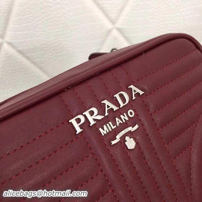 Pretty Style Prada Calf leather bag 183 fuchsia