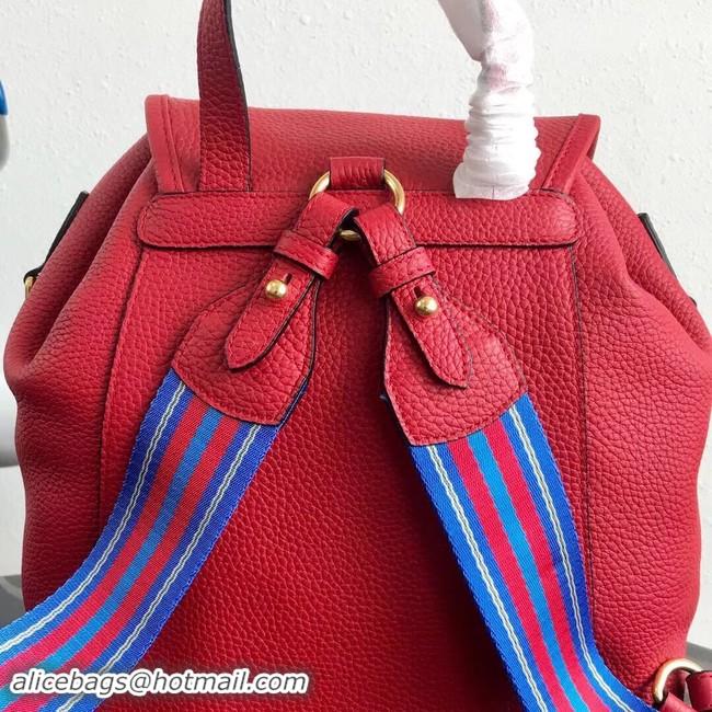 Hot Style Prada original Leather backpack 1BZ035 red