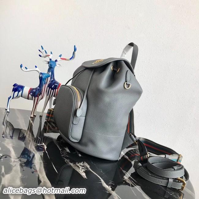 Best Price Prada original Leather backpack 1BZ035 grey