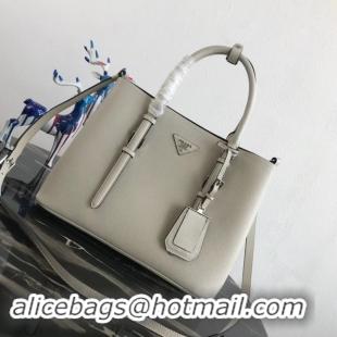 Most Popular Prada Saffiano original Leather Tote Bag BN2838 white