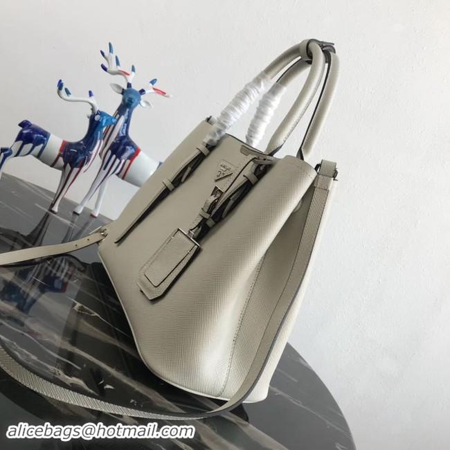 Most Popular Prada Saffiano original Leather Tote Bag BN2838 white