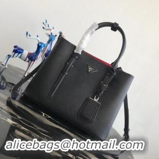 Top Grade Prada Saffiano original Leather Tote Bag BN2838 black