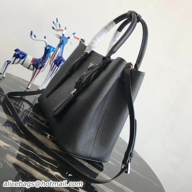 Top Grade Prada Saffiano original Leather Tote Bag BN2838 black