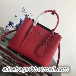 Top Design Prada Saffiano original Leather Tote Bag BN2838 red