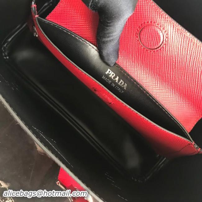 Top Design Prada Saffiano original Leather Tote Bag BN2838 red