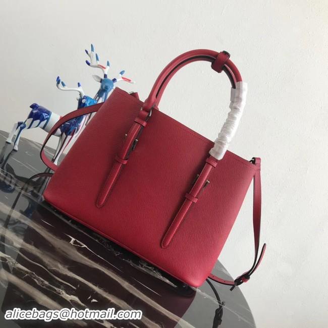 Top Design Prada Saffiano original Leather Tote Bag BN2838 red