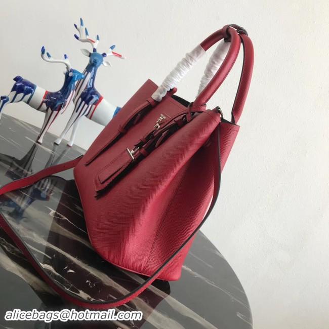 Top Design Prada Saffiano original Leather Tote Bag BN2838 red