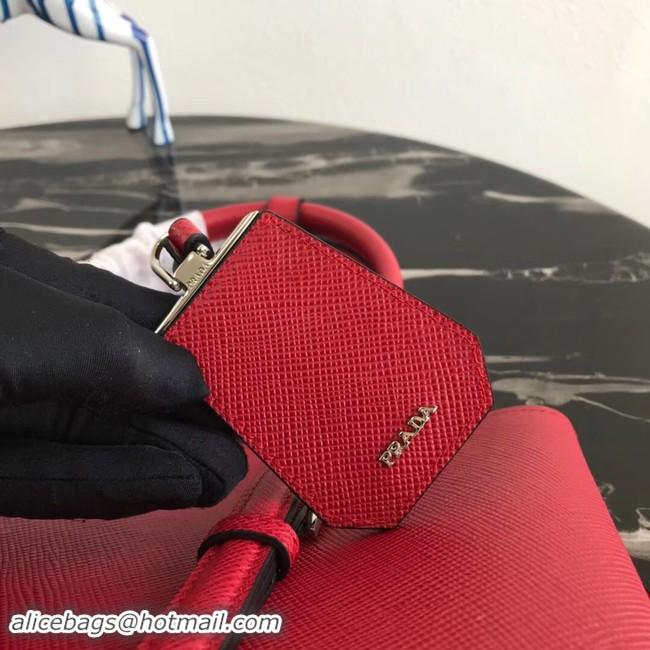 Top Design Prada Saffiano original Leather Tote Bag BN2838 red