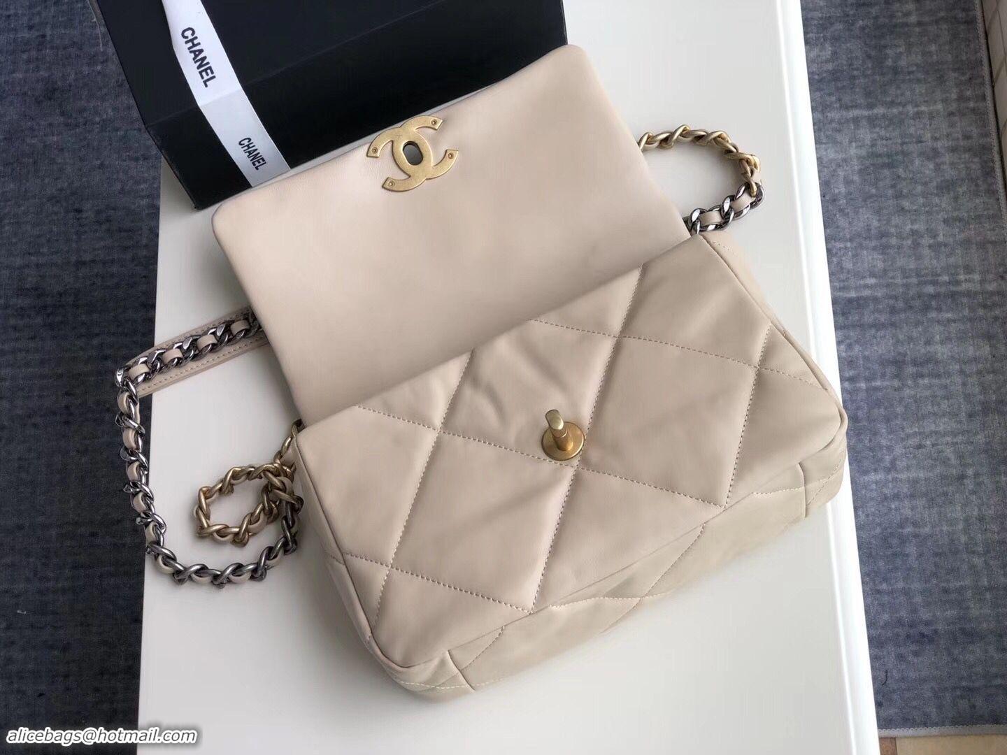 Low Price Chanel Original Soft Leather Chain Bag CC9237 Cream