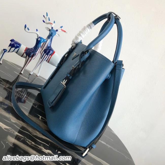 Best Product Prada Saffiano original Leather Tote Bag BN2838 blue