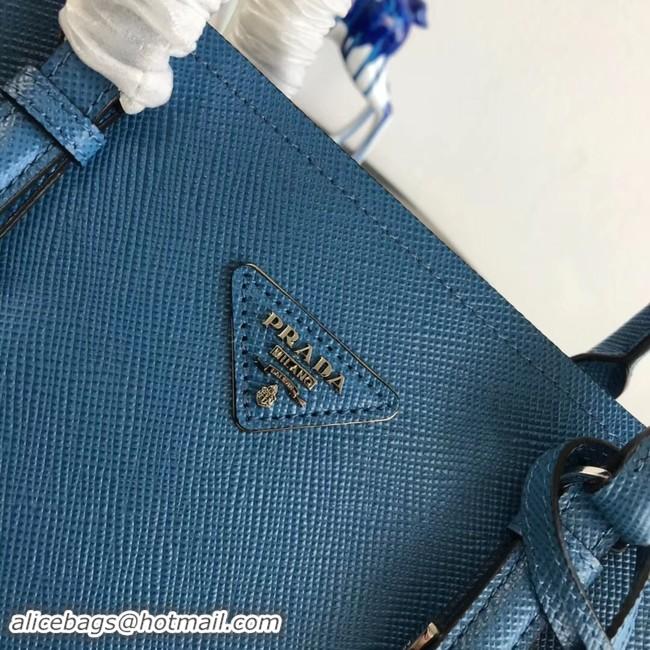 Best Product Prada Saffiano original Leather Tote Bag BN2838 blue