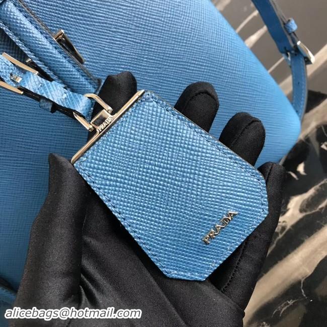 Best Product Prada Saffiano original Leather Tote Bag BN2838 blue