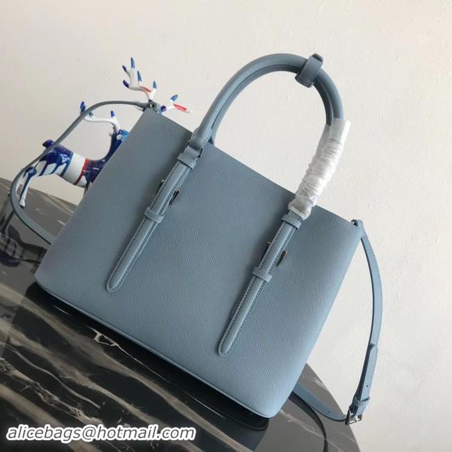 Luxury Prada Saffiano original Leather Tote Bag BN2838 sky blue