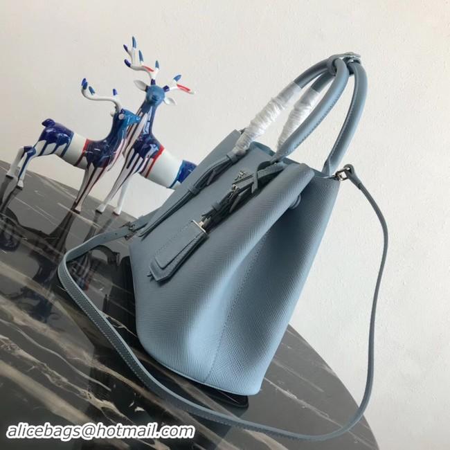 Luxury Prada Saffiano original Leather Tote Bag BN2838 sky blue