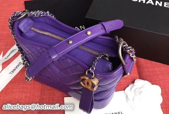 Buy Classic Chanel gabrielle small hobo bag A91810 purple