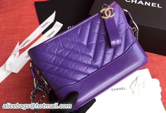 Buy Classic Chanel gabrielle small hobo bag A91810 purple