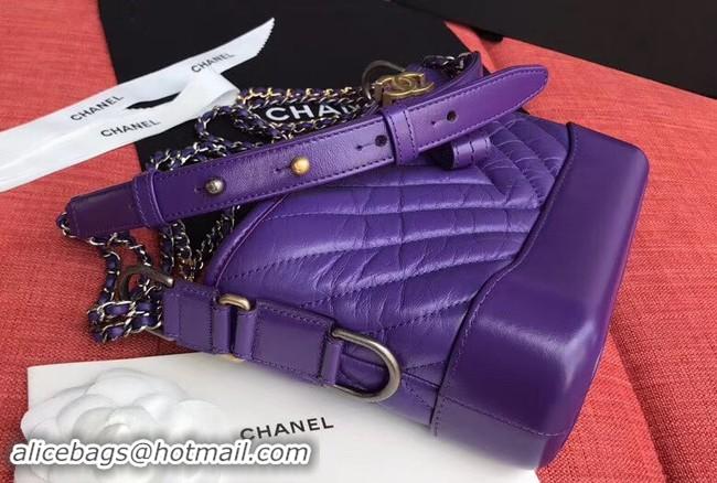 Buy Classic Chanel gabrielle small hobo bag A91810 purple