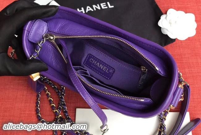 Buy Classic Chanel gabrielle small hobo bag A91810 purple