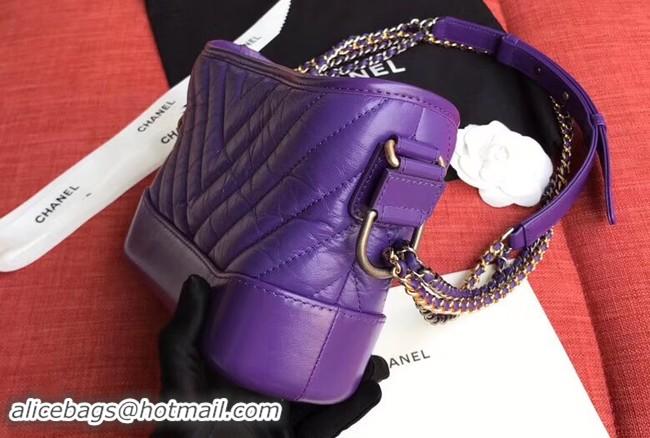 Buy Classic Chanel gabrielle small hobo bag A91810 purple