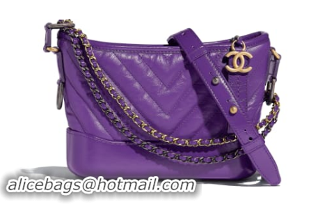 Buy Classic Chanel gabrielle small hobo bag A91810 purple