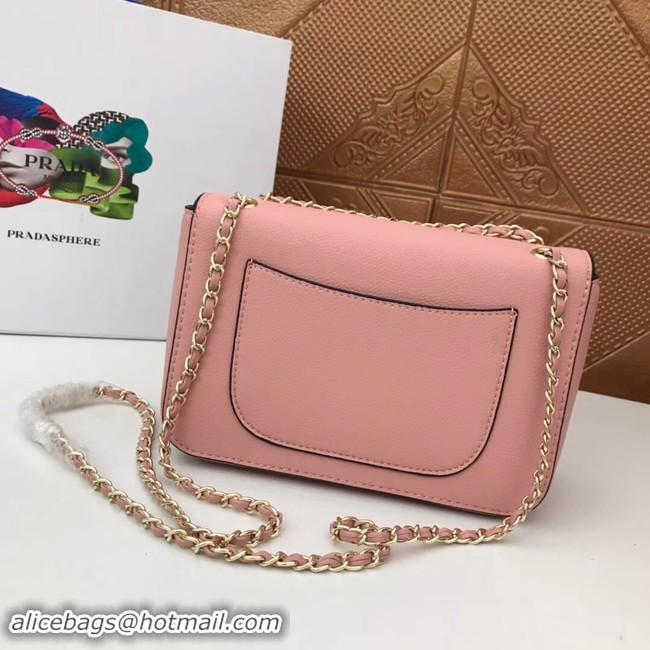 Discount Prada Calf leather shoulder bag 3011 pink