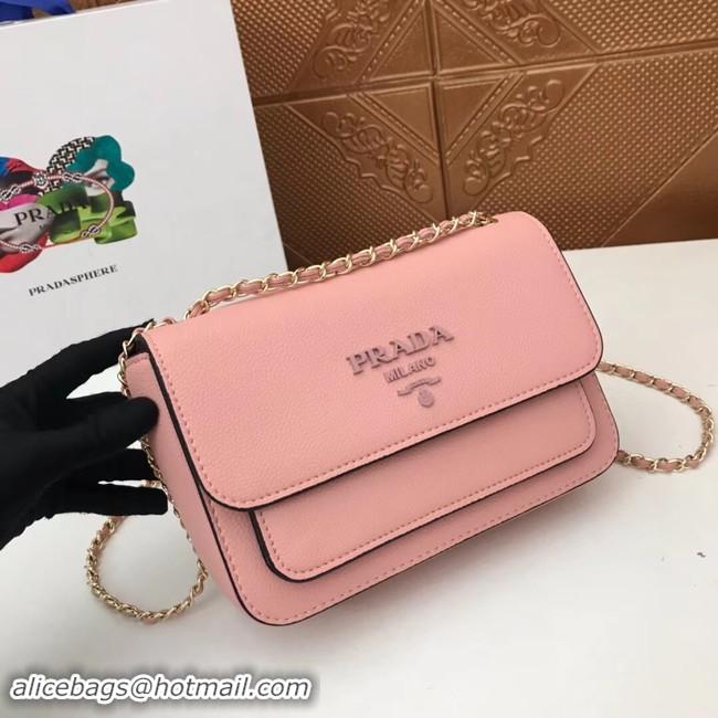 Discount Prada Calf leather shoulder bag 3011 pink