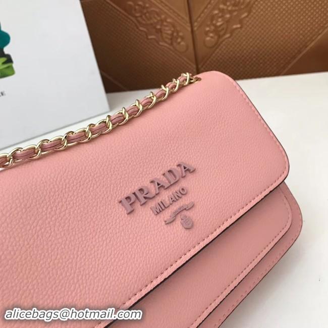 Discount Prada Calf leather shoulder bag 3011 pink