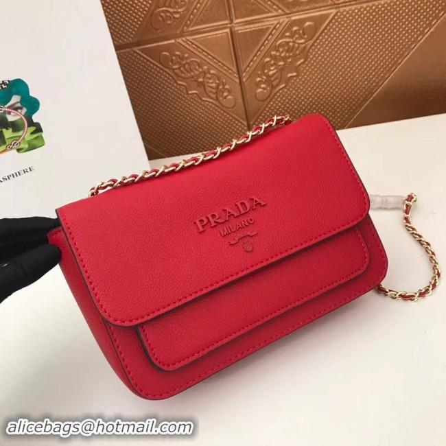 Unique Style Prada Calf leather shoulder bag 3011 red