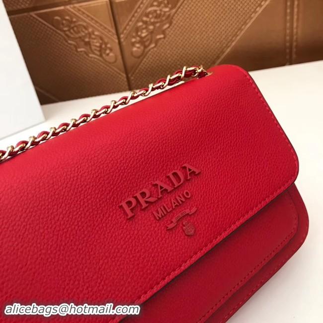 Unique Style Prada Calf leather shoulder bag 3011 red