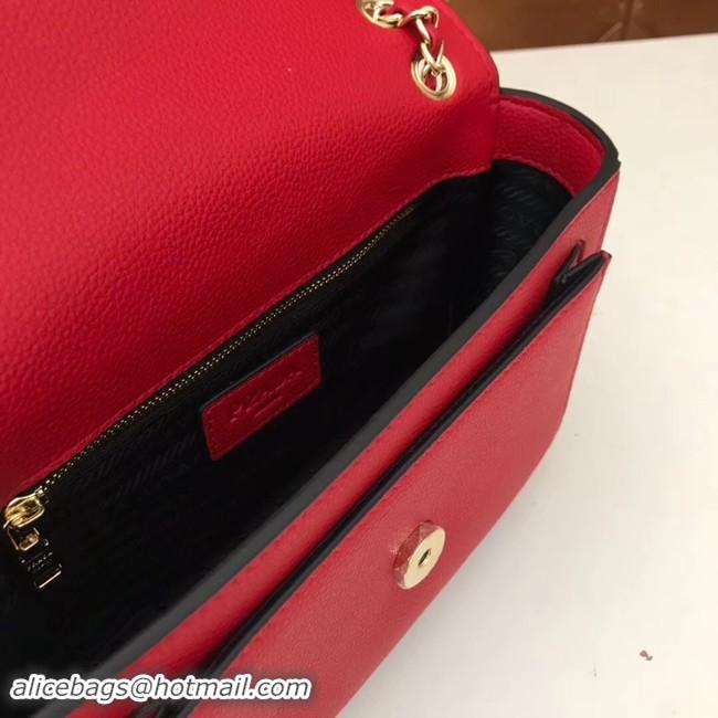 Unique Style Prada Calf leather shoulder bag 3011 red