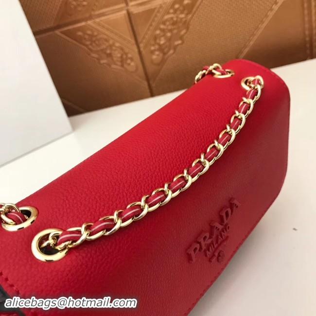 Unique Style Prada Calf leather shoulder bag 3011 red