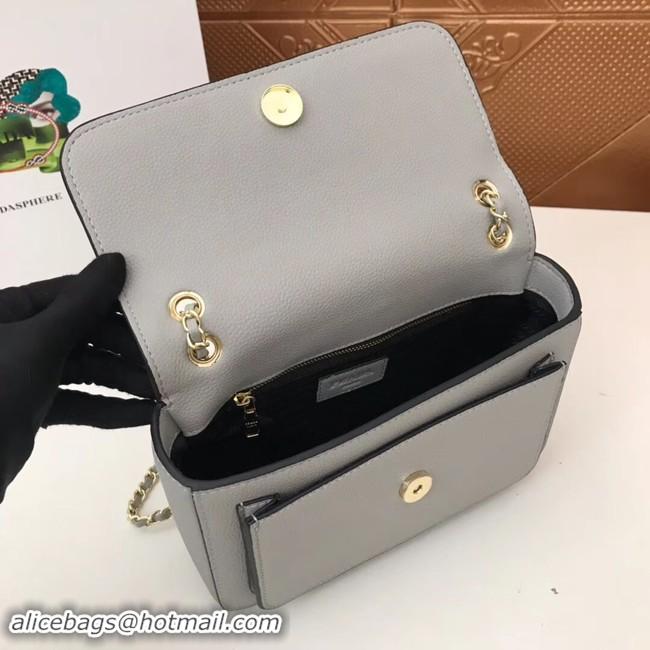 Good Quality Prada Calf leather shoulder bag 3011 grey