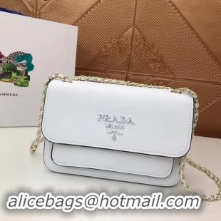 Good Looking Prada Calf leather shoulder bag 3011 white