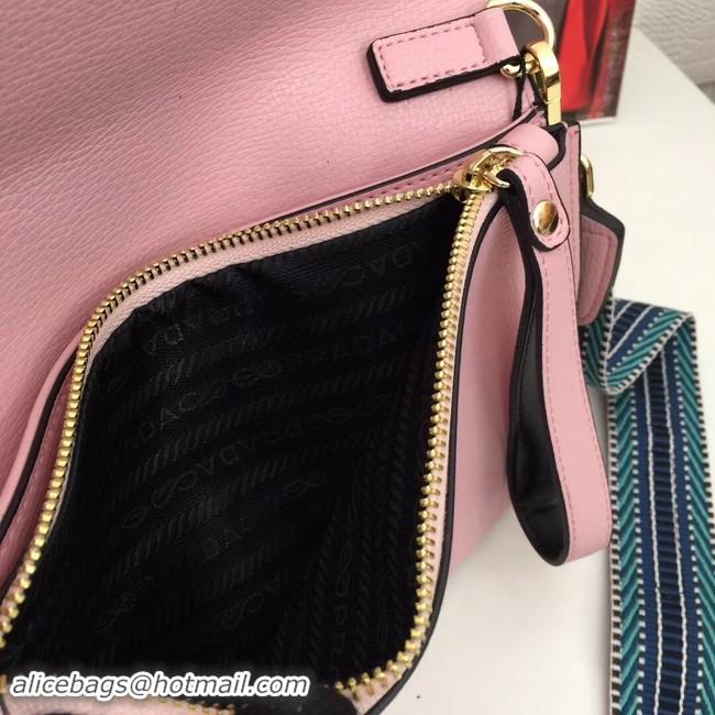 Luxury Prada Calf leather shoulder bag 66138 pink