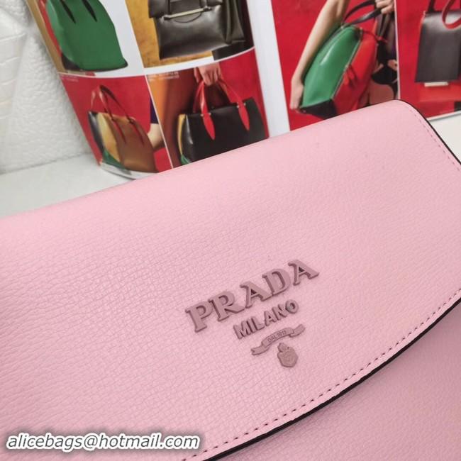 Luxury Prada Calf leather shoulder bag 66138 pink