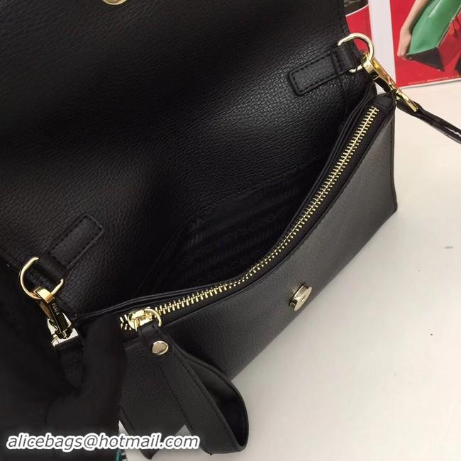 Best Price Prada Calf leather shoulder bag 66138 black