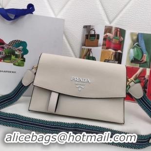 Practical Prada Calf leather shoulder bag 66138 white