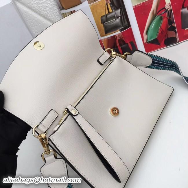 Practical Prada Calf leather shoulder bag 66138 white