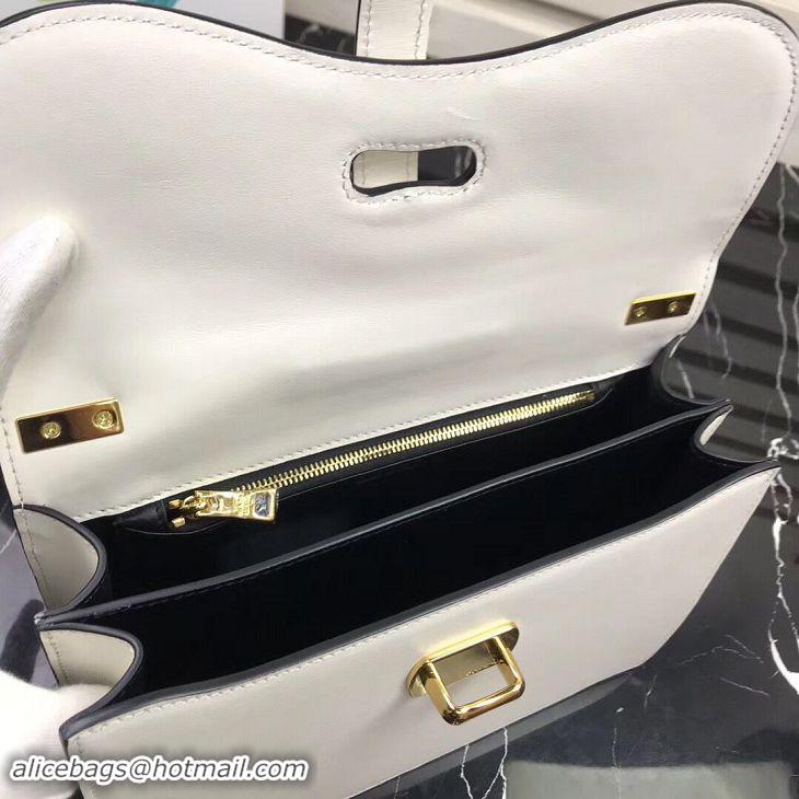 Best Price Prada Sidonie Leather Shoulder Bag 5677 White