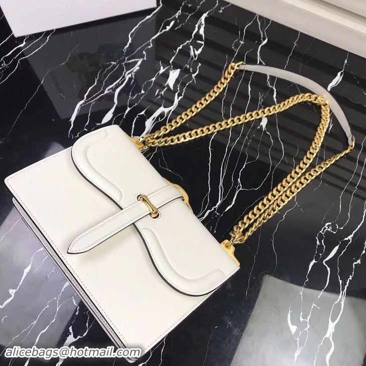 Best Price Prada Sidonie Leather Shoulder Bag 5677 White