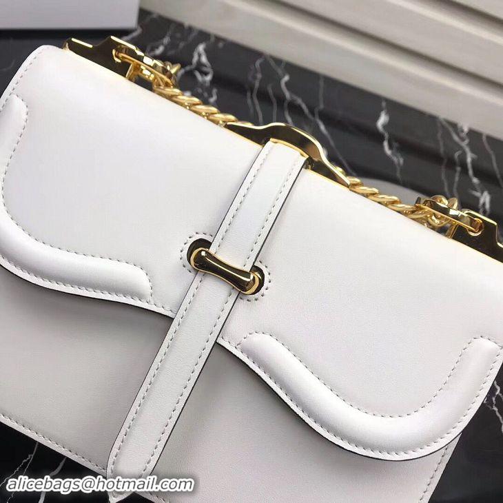 Best Price Prada Sidonie Leather Shoulder Bag 5677 White