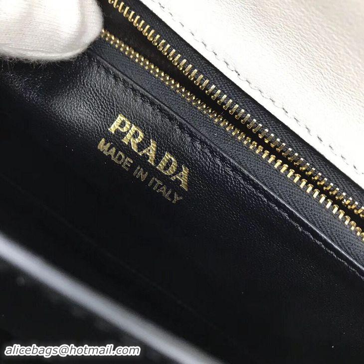 Best Price Prada Sidonie Leather Shoulder Bag 5677 White