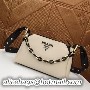 Luxury Prada Calf leather shoulder bag 2032 white