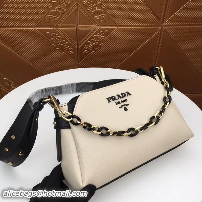 Luxury Prada Calf leather shoulder bag 2032 white