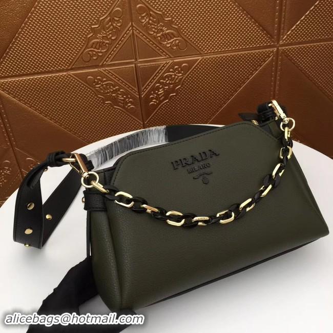 Low Cost Prada Calf leather shoulder bag 2032 black