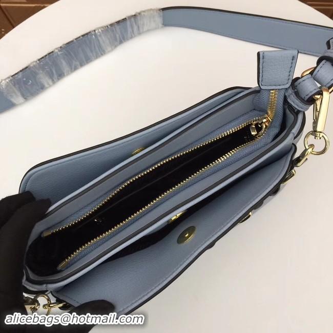 Grade Quality Prada Calf leather shoulder bag 2032 light blue