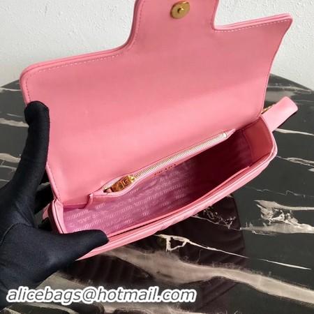 Discount Prada Diagramme medium leather bag 1BD108 pink