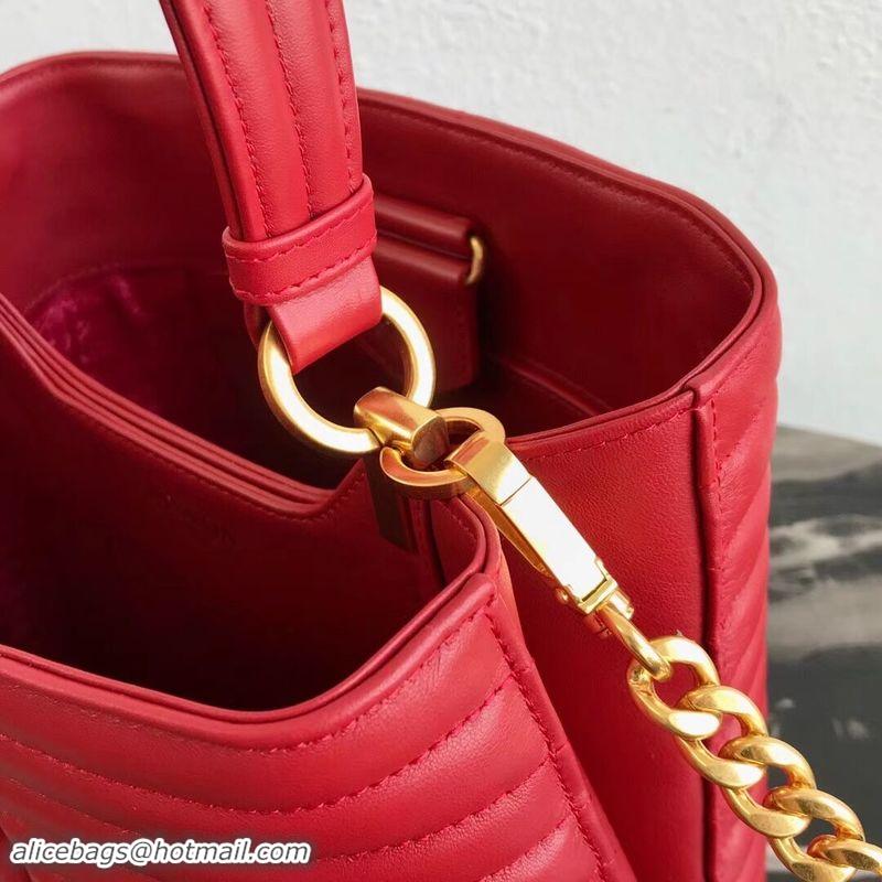 Original Cheap Prada Double Saffiano Original Calfskin Leather Bag 1BA212 Red