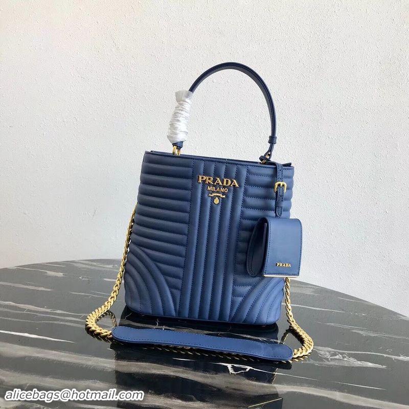 Classic Specials Prada Double Saffiano Original Calfskin Leather Bag 1BA212 Blue