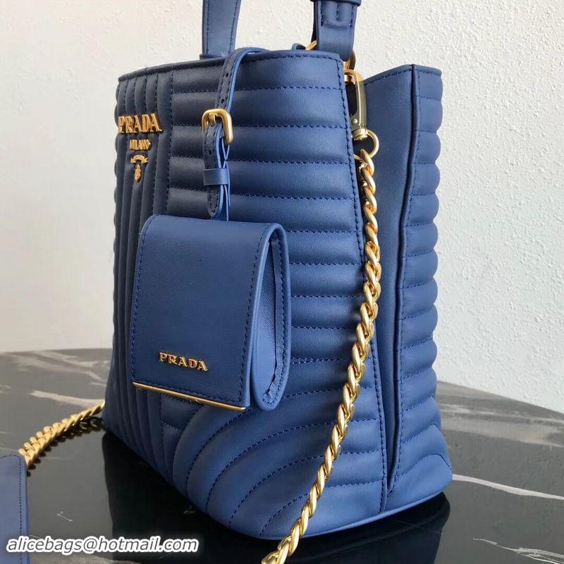 Classic Specials Prada Double Saffiano Original Calfskin Leather Bag 1BA212 Blue